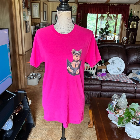 Woman’s Yorkie in my pocket tee shirt - Picture 16 of 16